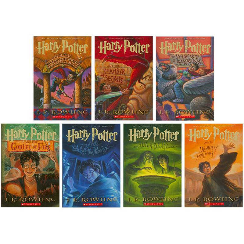 哈利波特书全套旧老版英文全套正版原版1-7-8册八部harry potter原著纪念典藏版英语与