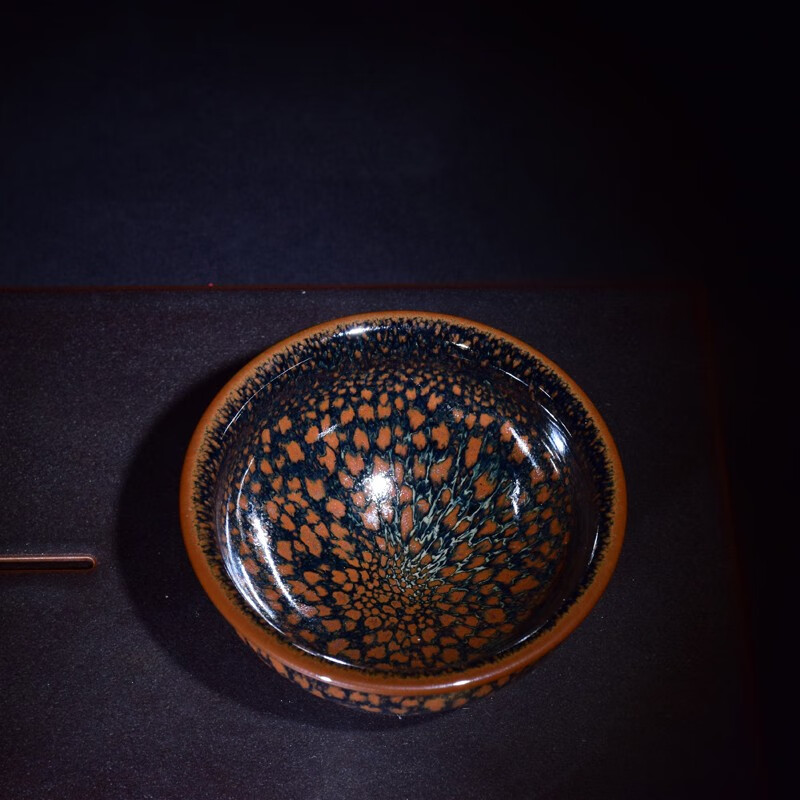 师郭明庆秘色天目茶盏窑变斑点茶碗功夫茶杯主人杯建盏品茗杯 款式一