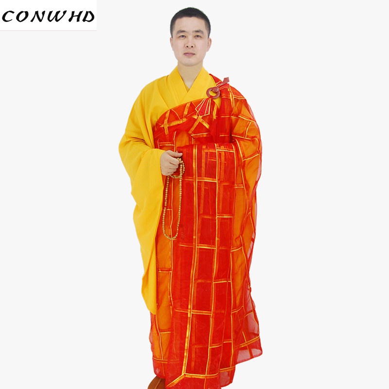 僧衣袈裟夏季薄款透气红色 出家人和尚的衣服 僧人搭衣 庄严如法 身高