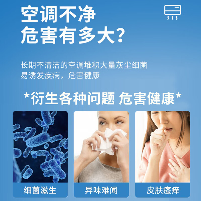 ONEFULL德国空调清洗剂家用洗空调内外机清洁工具全套免拆洗强力去污专用 1瓶装 520ml 1瓶
