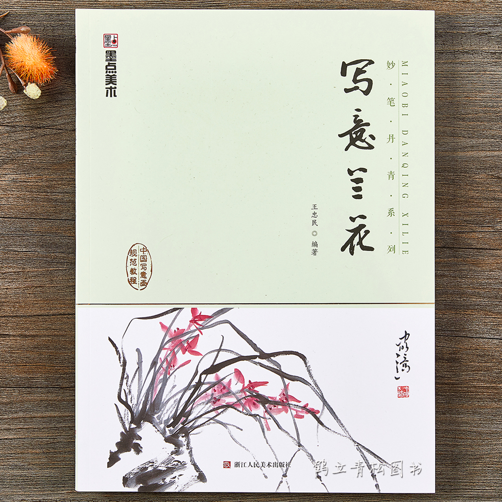 正版彩图 写意兰花 中国写意画规范教程 国画基础教程步骤解析欣赏