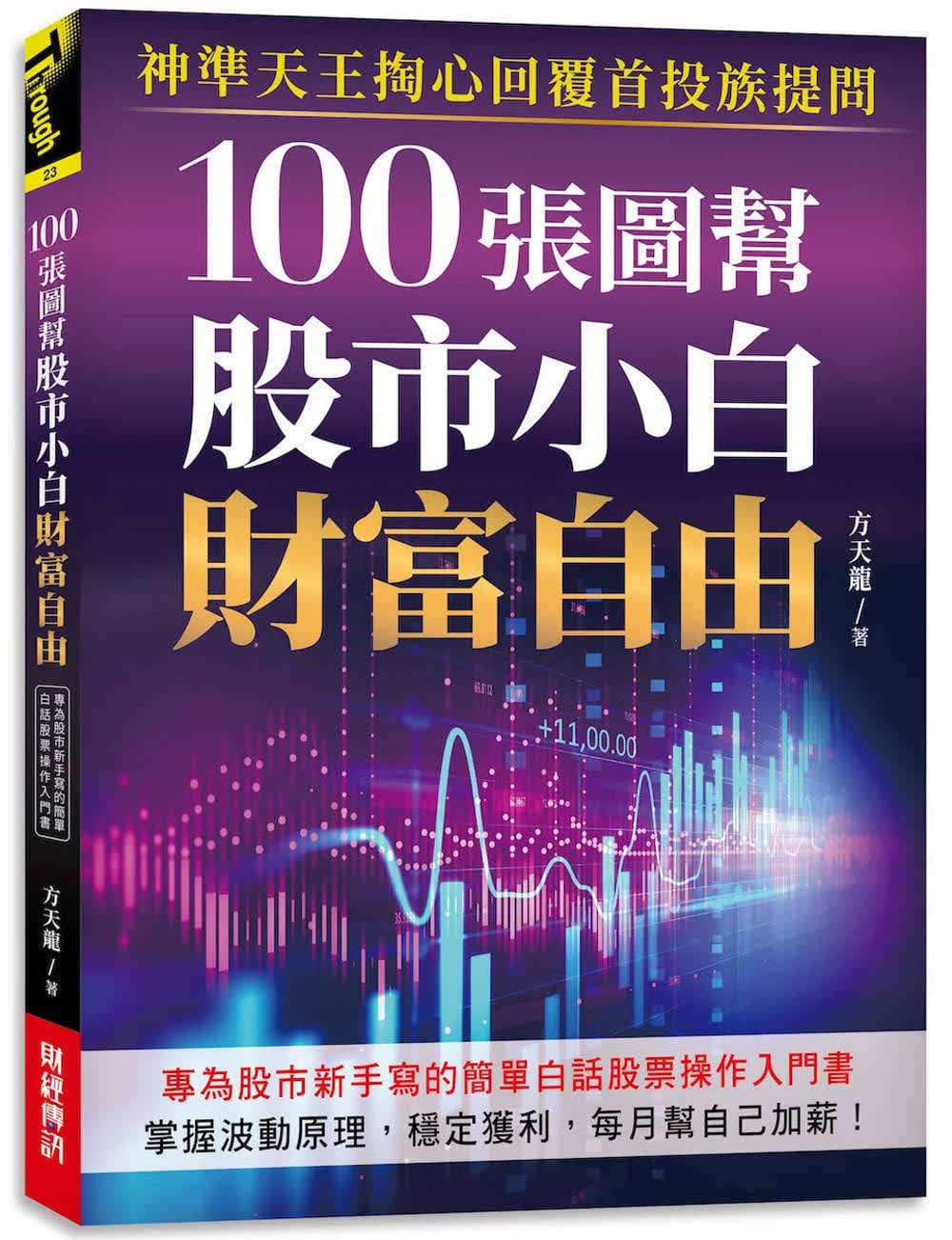 预售 方天龙 100张图帮股市小白财富自由：神准天王掏心回覆首投族提问，专为股市新手写的简单白话股票操作入门书 财经传讯 台版原版