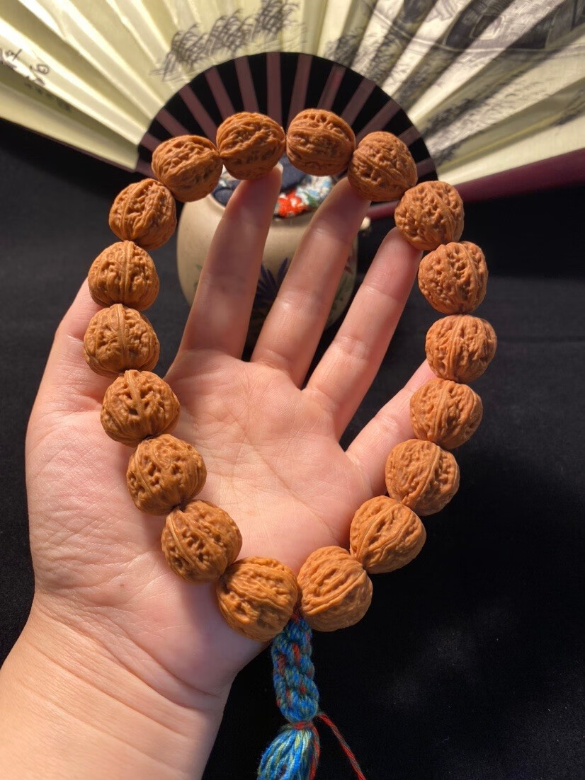锦鼎文玩核桃野生京八棱蚂蚁纹小核桃手持精选18颗籽小手持手串密度高