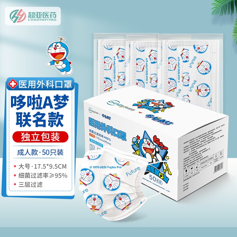 超亚哆啦A梦口罩价格走势,口感舒适又实惠