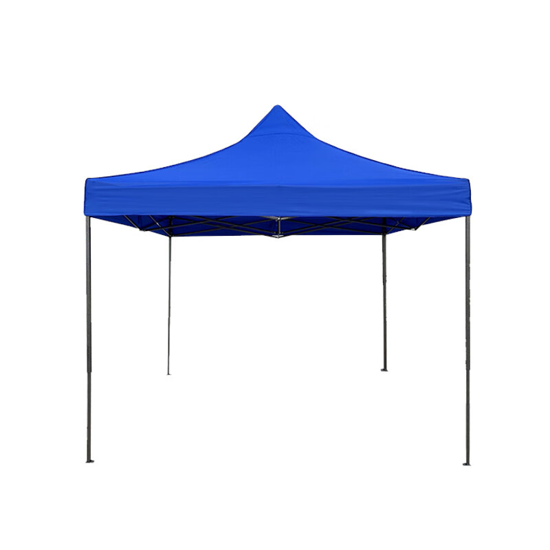 钢米 四角折叠帐篷 3*3m黑架12公斤 蓝色布 套 1850318
