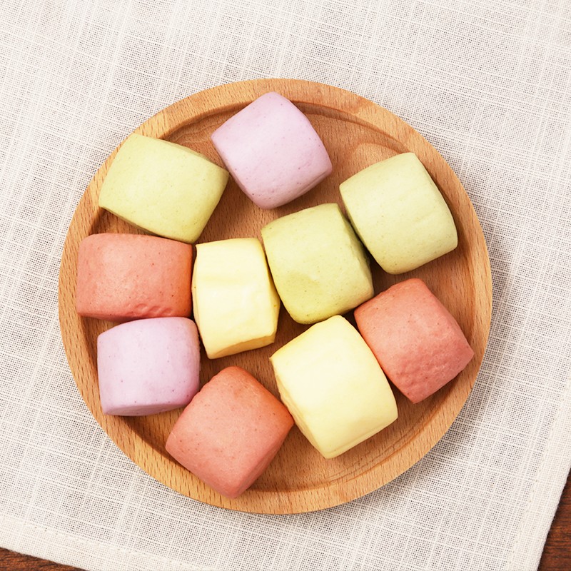 吉隆果蔬小馒头140g20个装宝宝儿童早餐面点半成品速冻食品生鲜