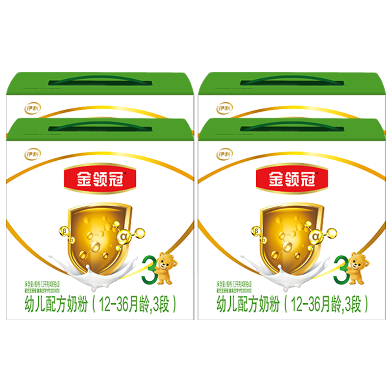 选购伊利全新升级金领冠系列幼儿配方奶粉3段1200克特惠装*4,人手一罐不再难
