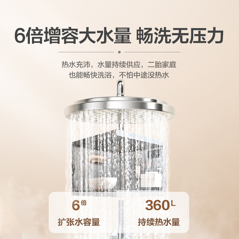 海尔（Haier）畅享大水量60升电热水器3000W变频速热智能灭菌WIFI智控专利金刚无缝节能沐浴EC6003-JT1(U1)