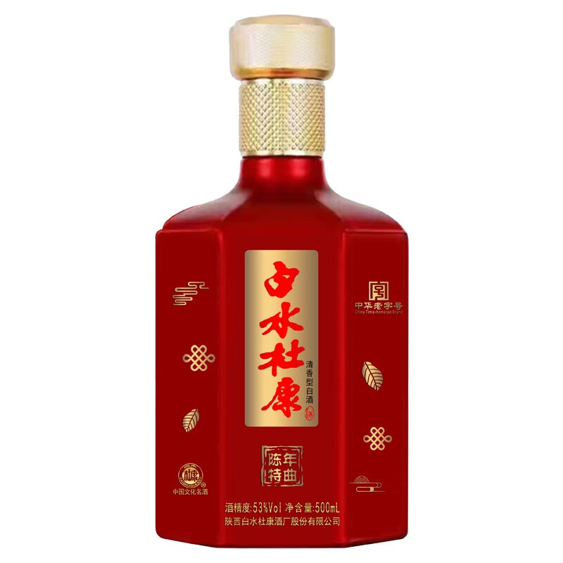 白水杜康陈年特曲 53度清香型白酒 总厂出品 自饮商务接待用酒 53度