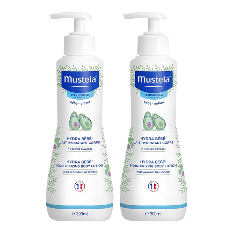 妙思乐（Mustela）儿童保湿润肤乳四季面霜300ml*2婴儿润肤乳身体乳保湿滋润面霜