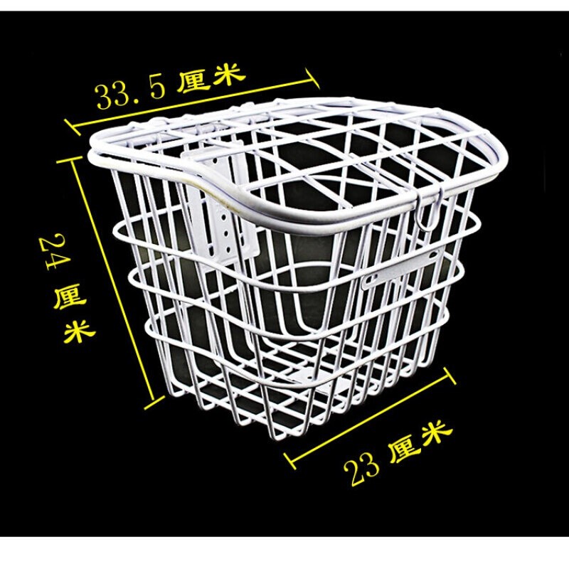 徒越 电动车篮自行车车框加大加粗带盖通用篮子单车前车篮框架新款 车篮子 京东折扣/优惠券