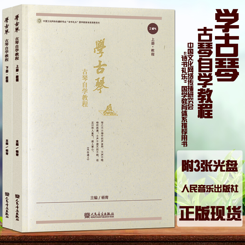正版学古琴 古琴自学教程 附赠CD光盘视频 古琴初学者入门基础教程教材书 杨青主编 中国古琴艺术概述