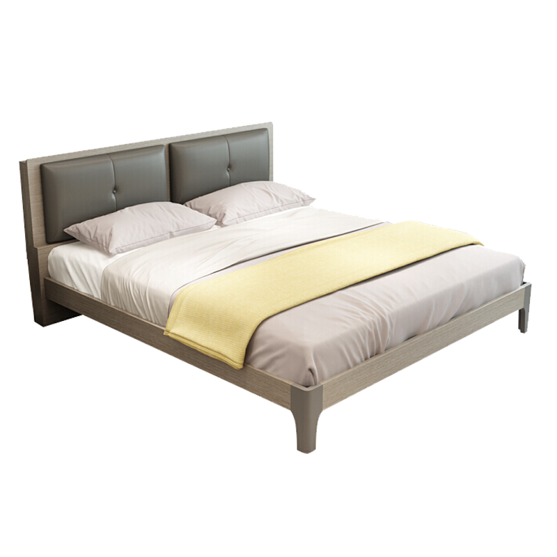 逸恋 北欧储物床1.5米现代简约气动高箱床板式架子床1.8米主卧室双人床 架子床 1500*2000