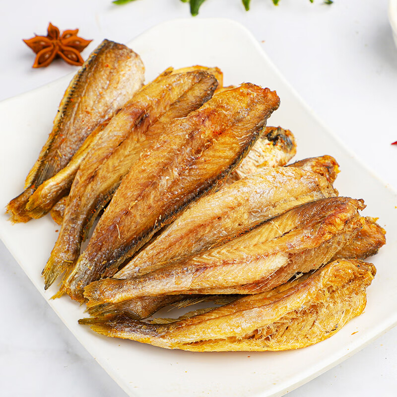 鲜渔道即食香酥小黄鱼干酥鱼干海鲜黄花鱼货休闲网红孕妇小零食小吃