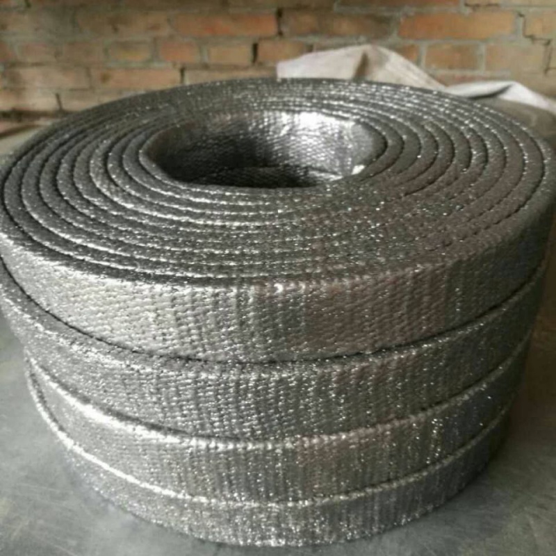 石棉带炉门密封条石棉烟箱带烟道石墨石棉耐高温密封带有尘石棉带 50*