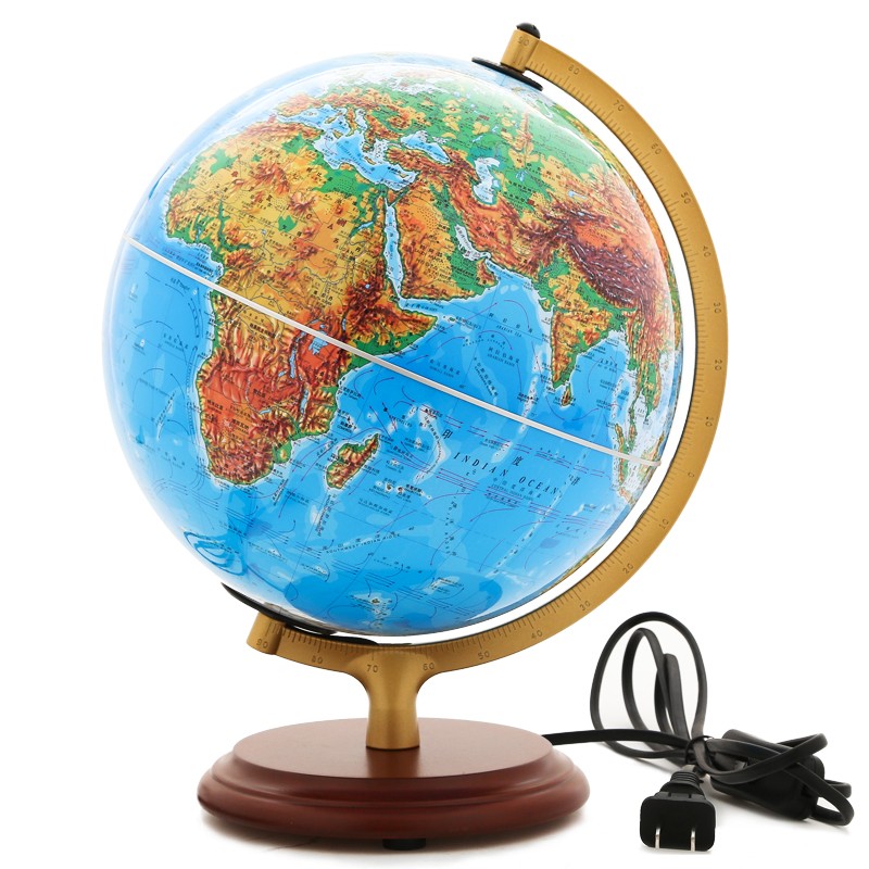 博目地球仪 25厘米灯光双层图