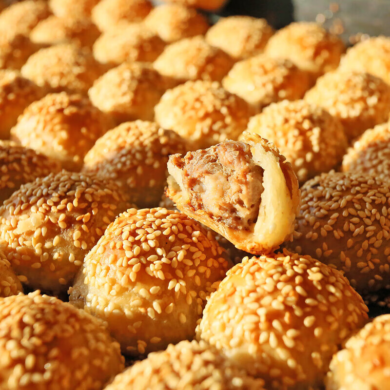 维霆河北唐山特产棋子烧饼礼盒装唐山宴猪肉馅小吃纯手工现做a 猪肉馅