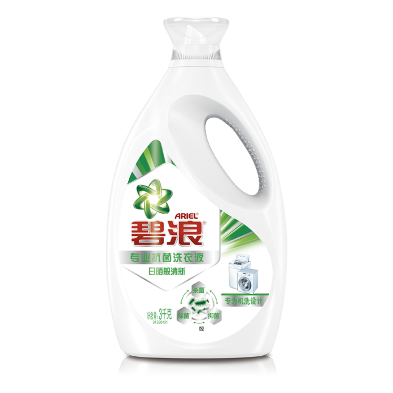碧浪洗衣液机洗超净日晒般清新除螨清爽防异味洁护自然清新大瓶装 机