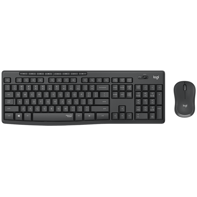 罗技（Logitech） MK295无线轻音鼠套装 商务办公键鼠套装台式电脑键盘 轻音鼠标键盘全尺寸 罗技MK295（黑色）10024723318268
