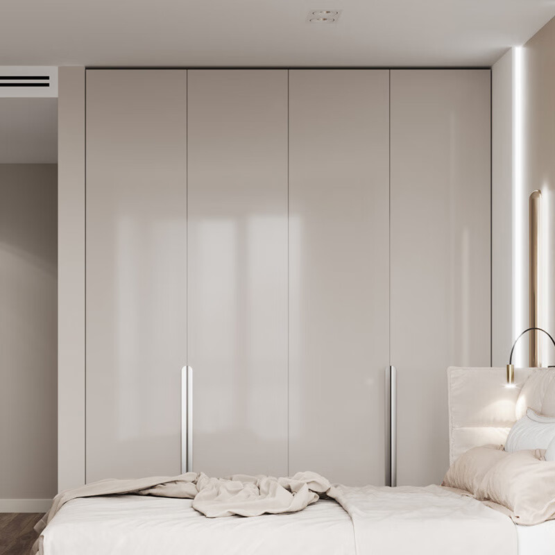上海佐拉丽整体到顶卧室衣柜轻奢衣帽间定制工厂定做现代简约平开门