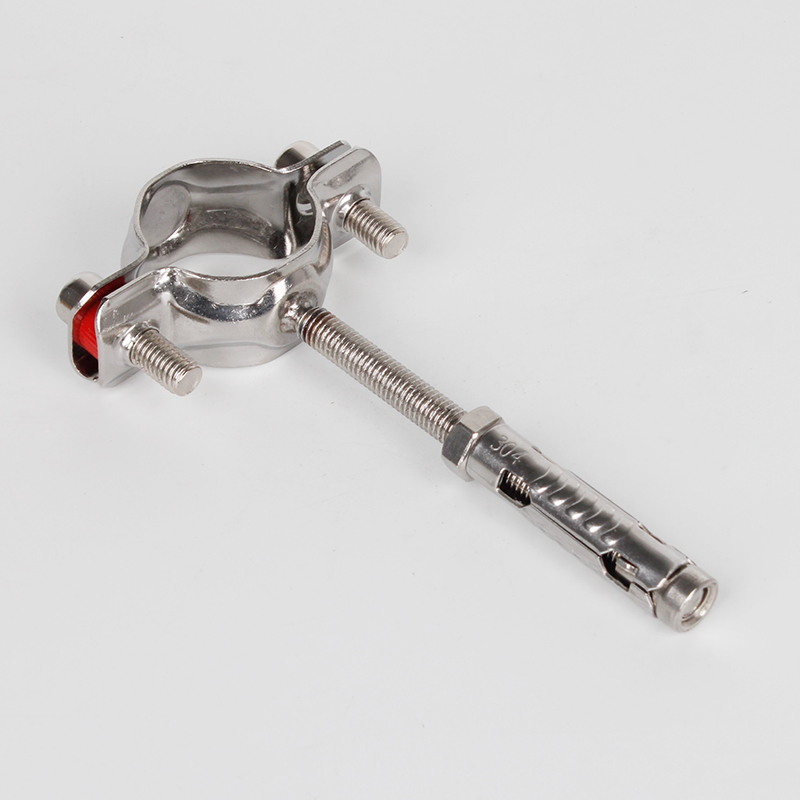 蕴璞304不锈钢卡扣管支架膨胀螺杆固定钢管夹抱箍管夹水管卡子pvc管卡