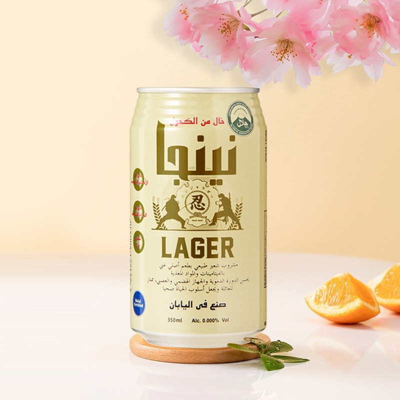 NINJA LAGER全日空 日本原装进口啤酒 NINJA LAGER无酒精麦芽啤酒350ml组合装 350mL 24瓶 组合装 +赠6罐