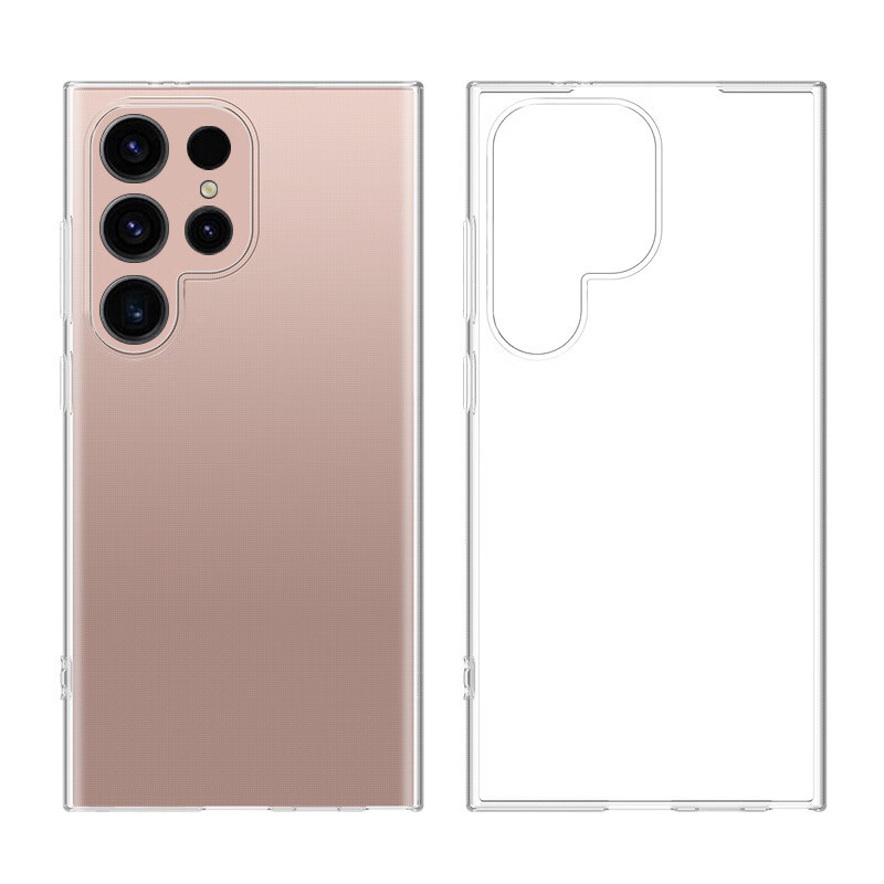 适用三星S24ULTRA手机壳透明SamA55A35tpu软Samsung F15M15清水套 透明大孔 S235G