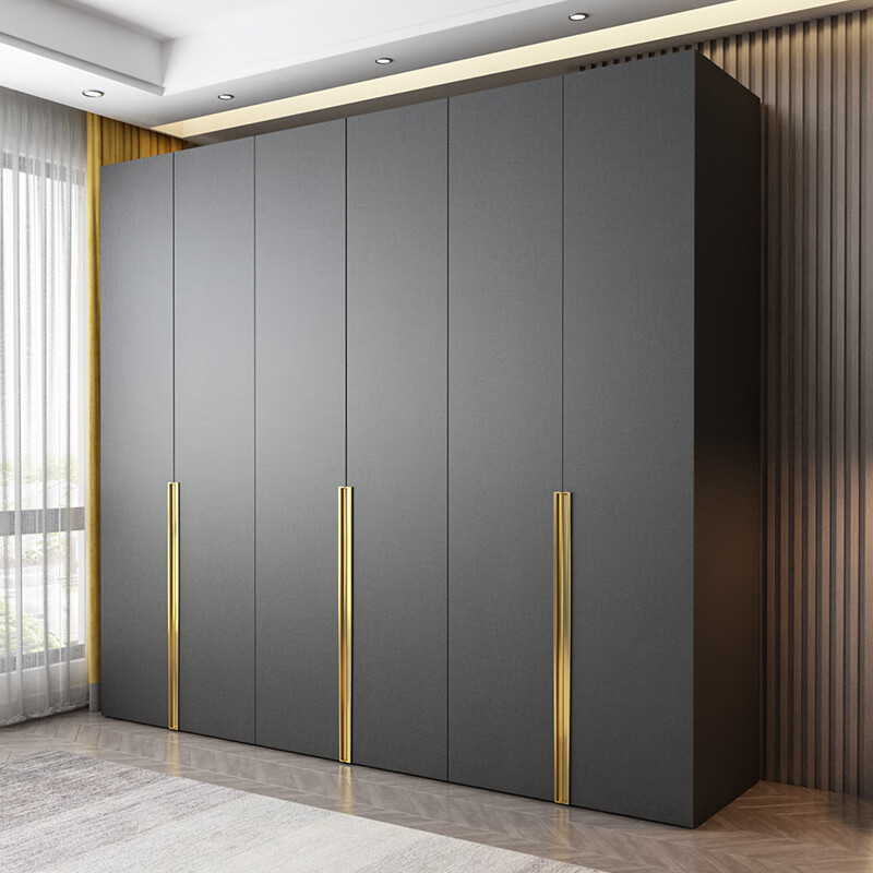 海设云造一门到顶衣柜轻奢简约卧室大容量储物整体衣橱 衣柜(高2.