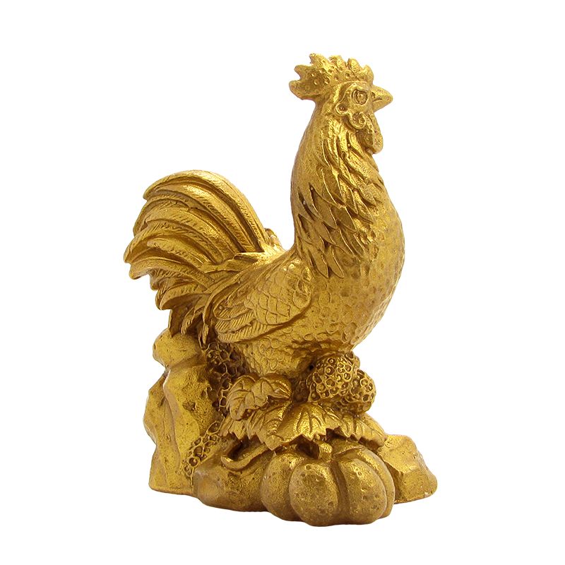 玄众阁 铜公鸡家居饰品金鸡工艺品生肖鸡金属摆件大铜鸡 生肖鸡8