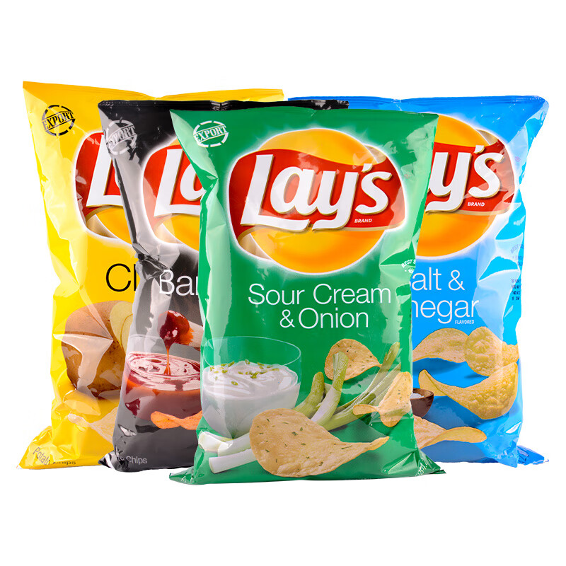 Lay‘s 美国烧烤醋盐土豆片酸奶薯片玉米片零食Lay's Doritos Chips 乐事原味_Classic_potato