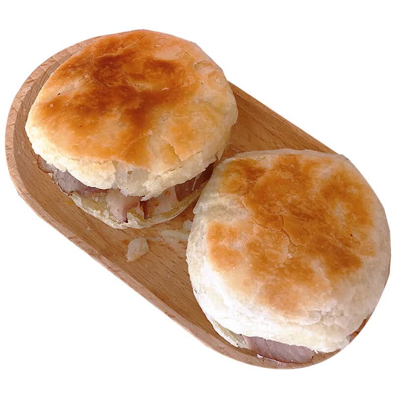 哺食旺赤峰对夹内蒙古赤峰特产酥皮饼肉夹馍烧饼熏猪肉早餐面食半成品