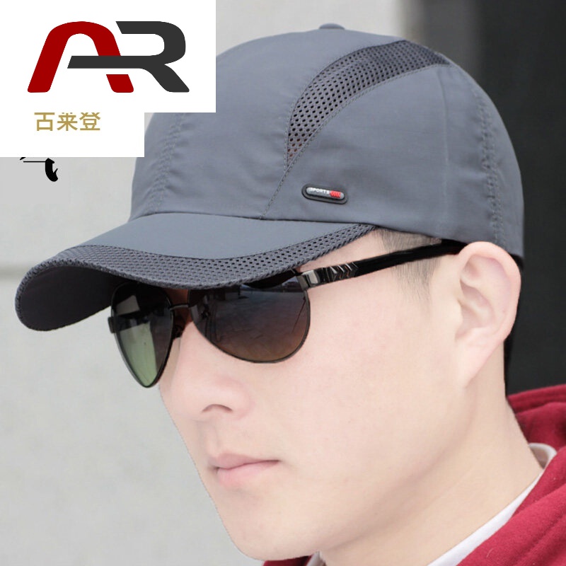 ar品牌春秋天高端男士中年帽子潮休闲棒球帽男户外遮阳帽薄防晒帽中年