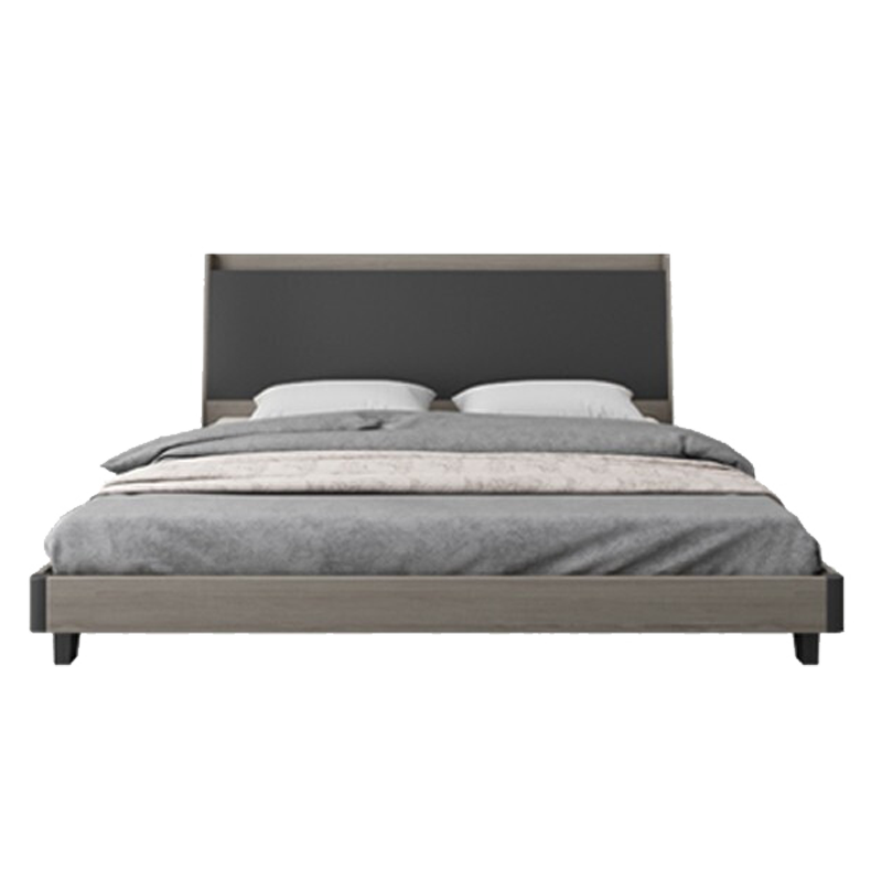 逸恋 板式床现代简约卧室家具全木双人床高箱储物床套装北欧婚床收纳床 架子床 1500*2000