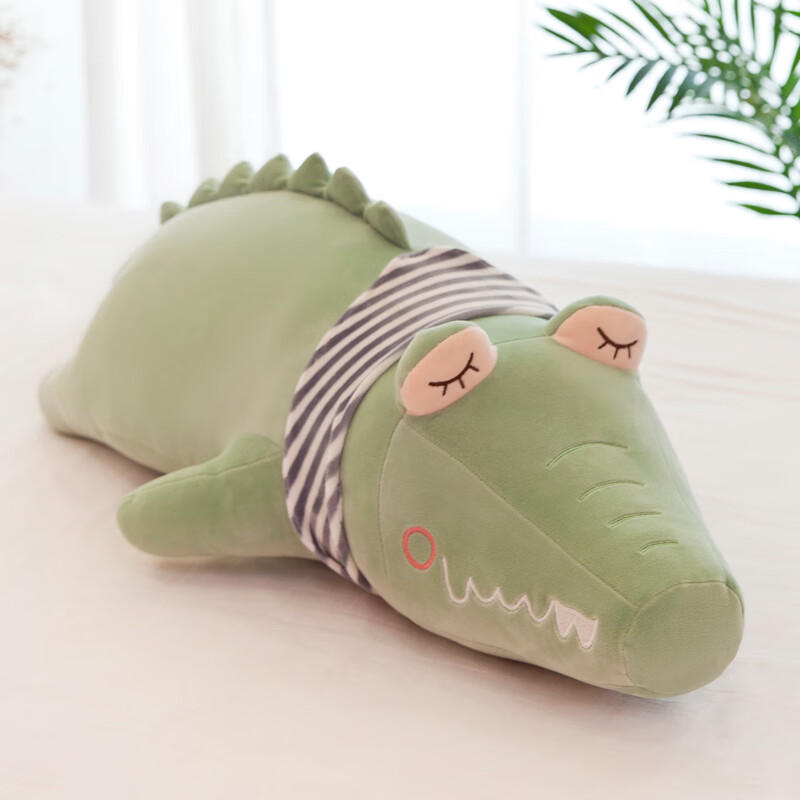 鳄鱼抱枕超大号名创优品可爱围巾鳄鱼娃娃超大号毛绒玩具抱枕超软公仔