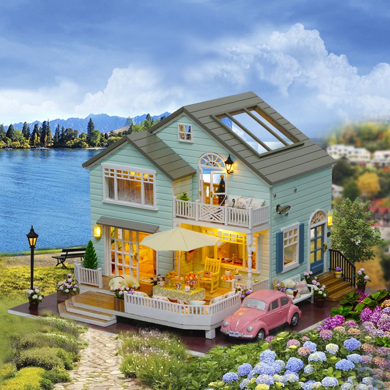我の屋diy小屋新西兰皇后小镇手工制作房子别墅智趣屋木质拼装模型