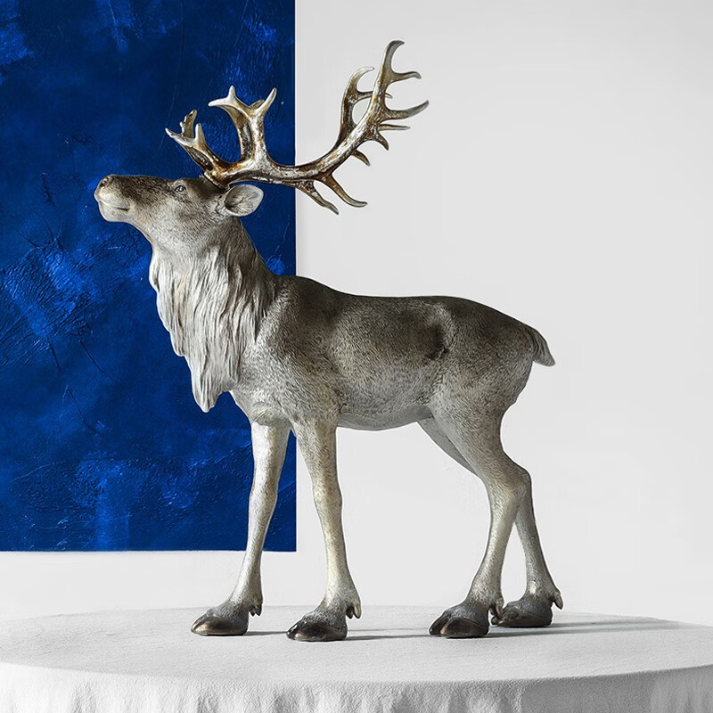 裕谷 北欧驯鹿摆件客厅家居玄关创意电视柜酒柜装饰品乔迁新居礼物
