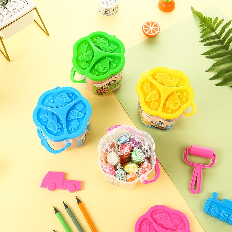 橡皮泥 彩泥超轻黏土4d 儿童手工diy玩具 盒装易收纳欧盟标准 【梅花