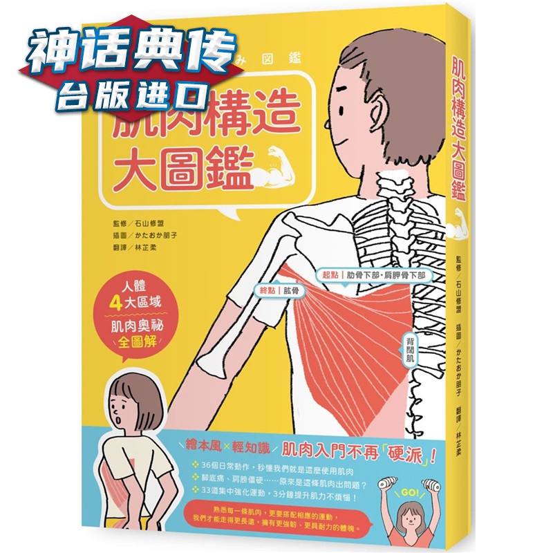 肌肉构造大图鉴 枫书坊书 石山修盟 台正版 原版 繁体中文版进口书