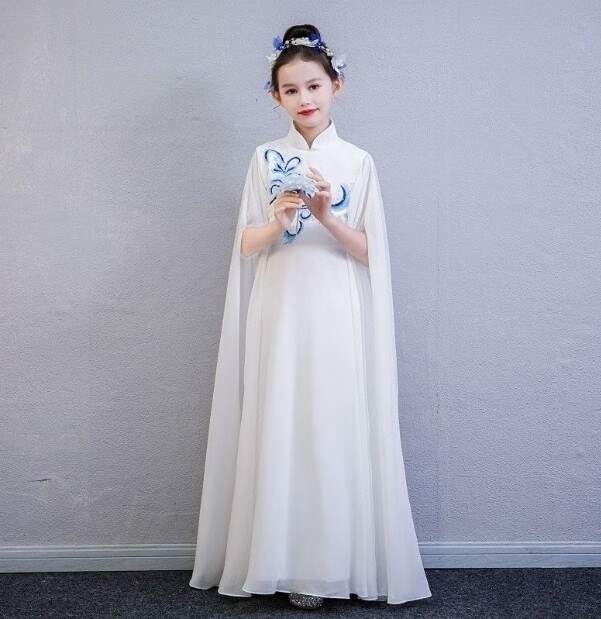 歌珀尼古筝演出服女大童儿童汉服夏季古装大童比赛演出中国风国潮走秀