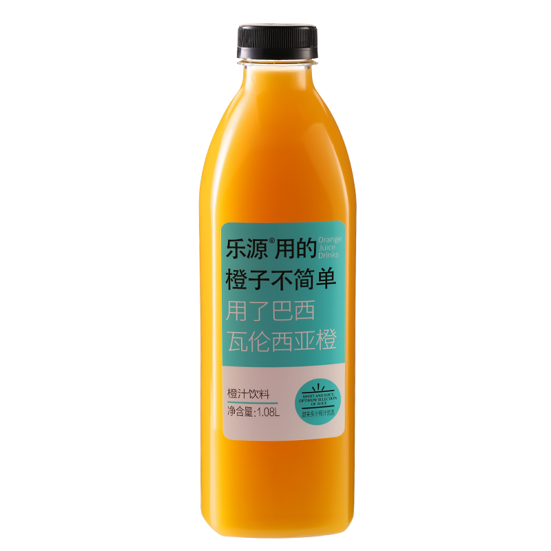 樂源果汁壹品飲料芒果汁汁橙汁 婚宴禮盒裝補充vc 1.08L橙汁*6瓶