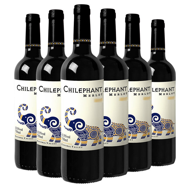 CHILEPHANT 智象 美露干红葡萄酒 750ml*6瓶