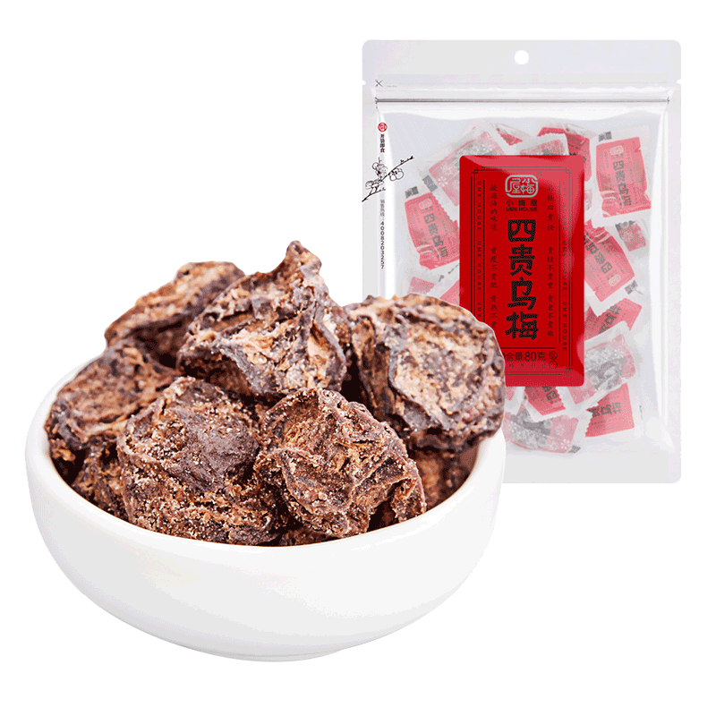小梅屋 四貴烏梅 休閑零食 孕婦可食用酸話梅 烏梅干 蜜餞果脯 80g