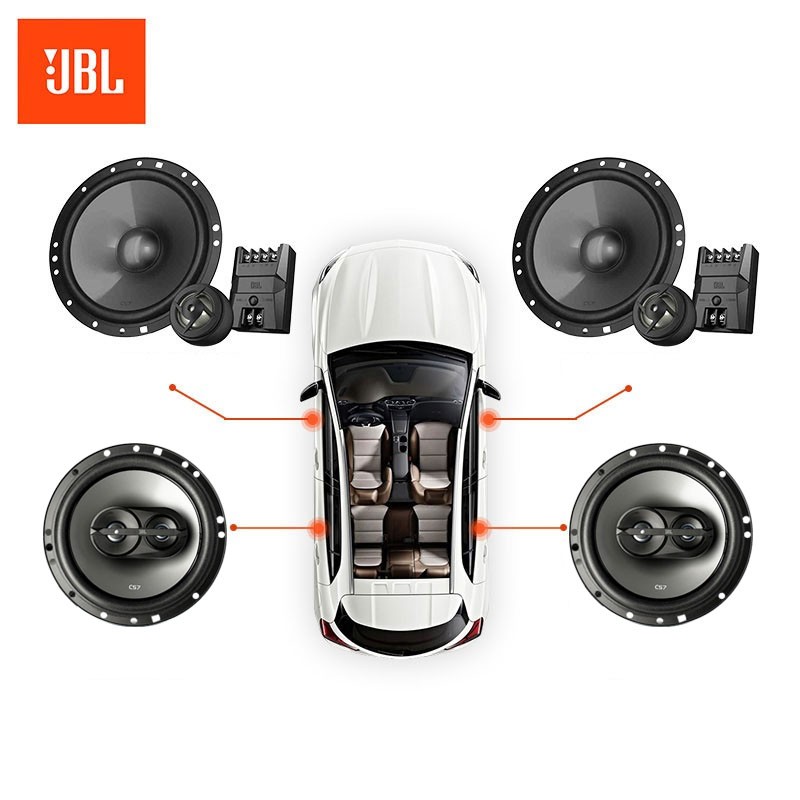JBL汽车音响改装CS760C+CS763四门6喇叭6.5英寸车载扬声器|可原车主机直推适合人声/流行高音清晰透亮
