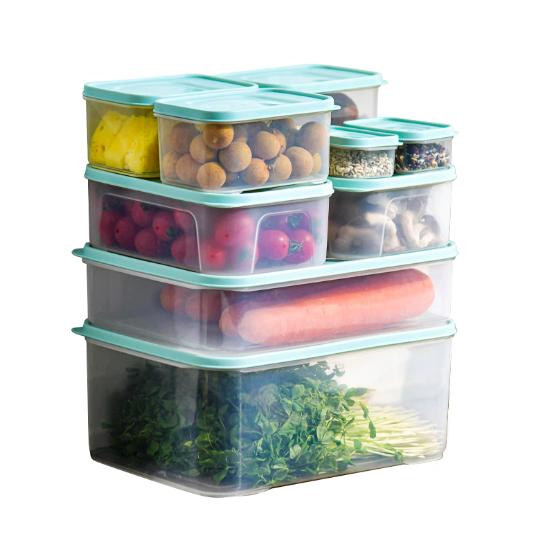 禧天龙抗保鲜盒食品级冰箱收纳盒水果盒便携食品收纳盒冰箱冷冻盒子 7.3L 3只装