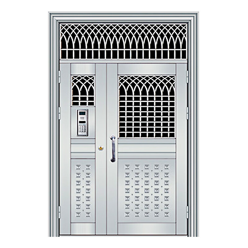 创京懿选定做不锈钢门子母门室外进户门单元门楼宇对讲门工程玻璃门