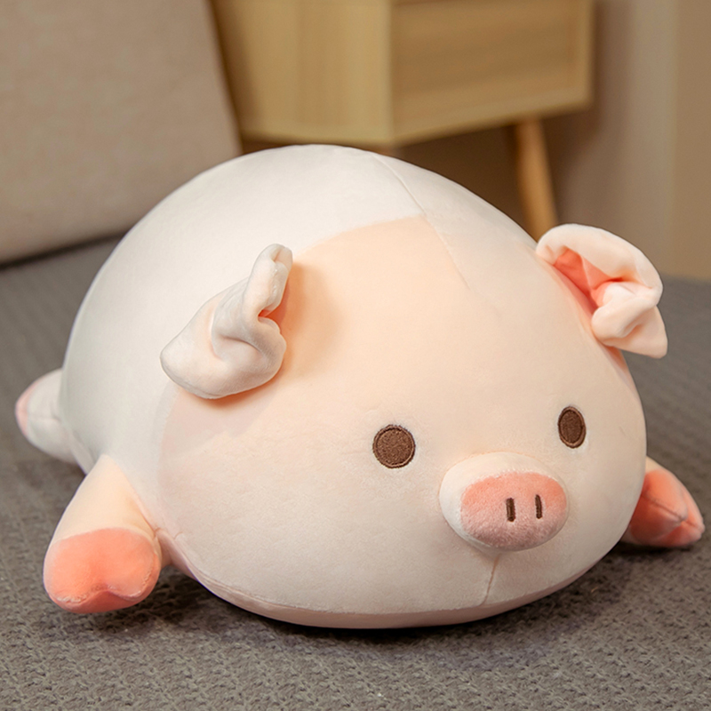 玩具小猪布娃娃陪睡觉玩偶抱枕床上超软礼物送女友 圆眼50厘米 胖bo猪