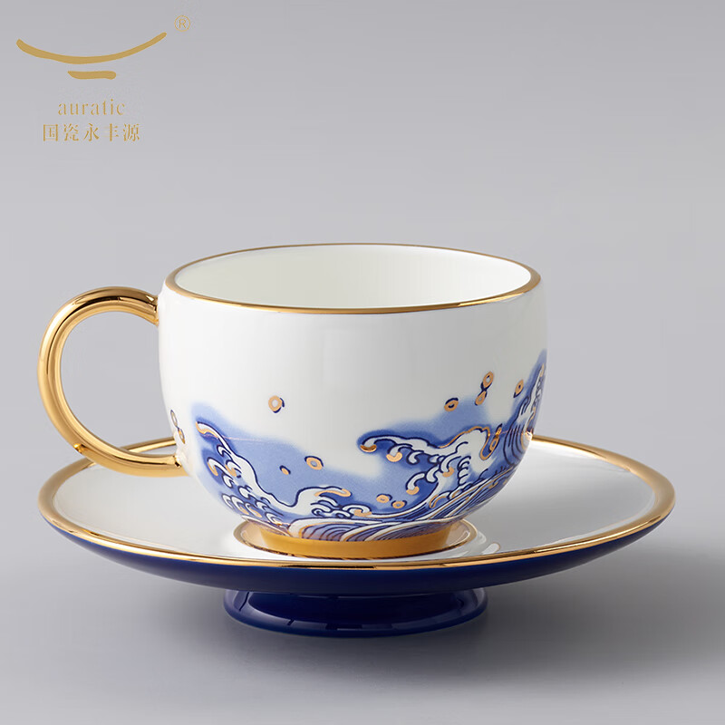 auratic国瓷永丰源 先生瓷海上明珠 2头茶咖杯
