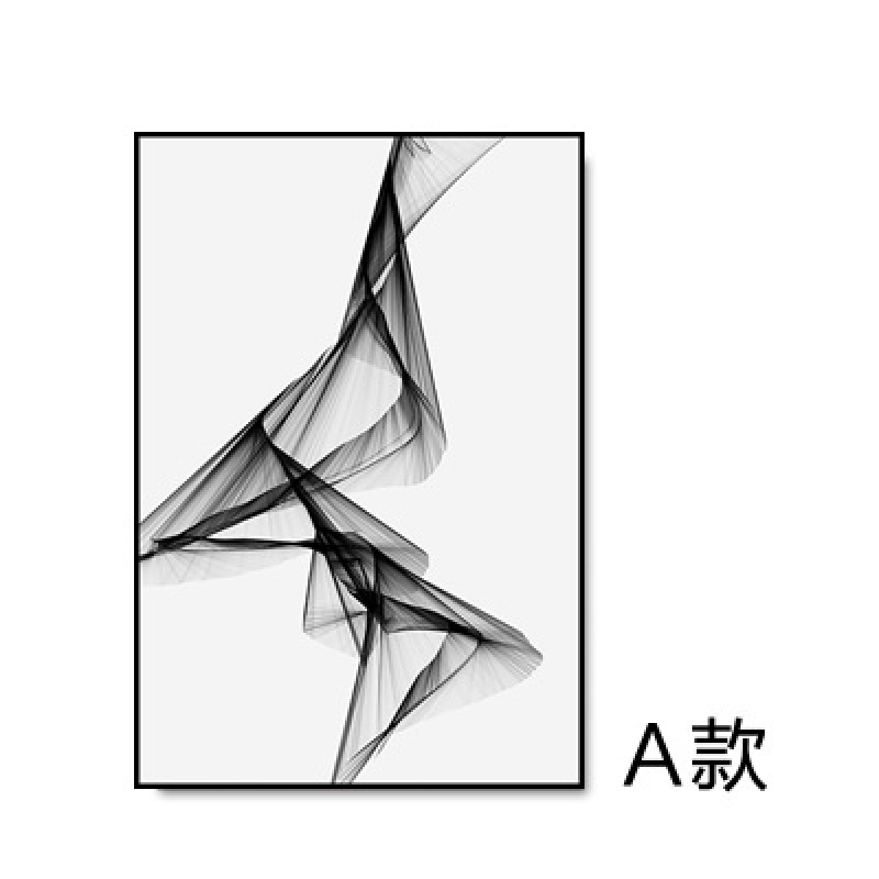 家里客厅装饰画现代简约客厅装饰画黑白抽象沙发背景墙挂画艺术玄关