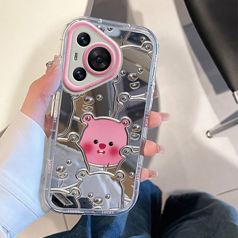 手机壳小众可爱华为p70pro卡通硅胶高级感曲面屏女款全包防摔保护套