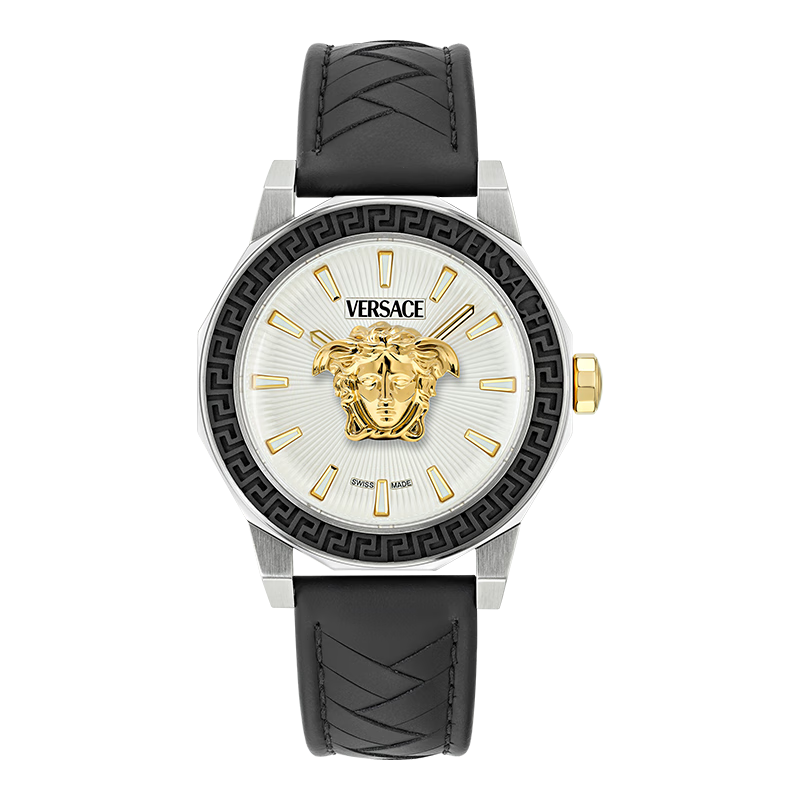 ��˼�ܣ�VERSACE���ֱ����������ʯӢ��ʿ���ʱ������ɯ�б�/�������������� VE9I00124 43mm ��2+2����������